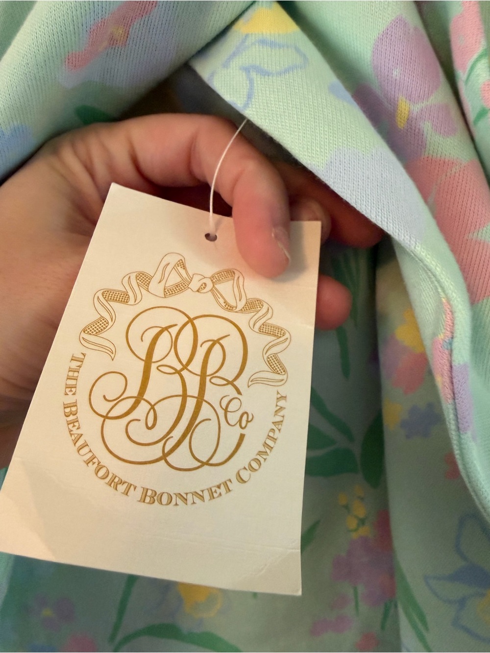 The Beaufort Bonnet Company Pastel Floral Mint Matching Set - Picture 5 of 6